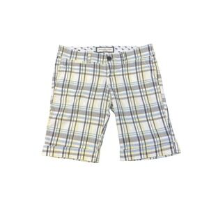 Abercrombie & Fitch Plaid Cuffed Shorts Women's Size 00 Cotton Preppy